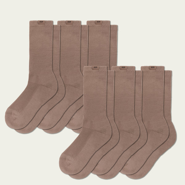 Mocha - Blank Crew (6 Pairs)