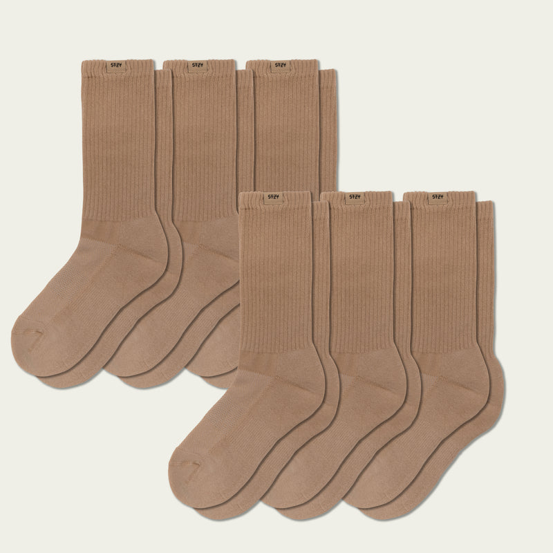 Sand - Blank Crew (6 Pairs)