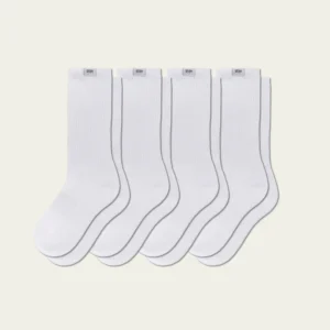 Triple White - Blank Crew (4 Pairs)