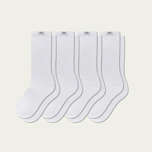 Triple White - Blank Crew (4 Pairs)