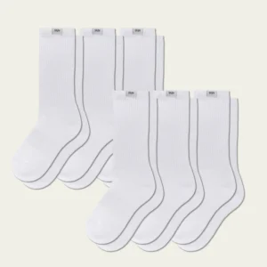 Triple White - Blank Crew (6 Pairs)